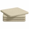 Coussins de siège 4 pcs Crème 40 x 40 x 3 cm tissu 552089552089