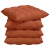 Coussins de siège 4 pcs Rouge orange 40 x 40 x 6 cm 552092552092