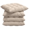 Coussins de siège 4 pcs Beige 40 x 40 x 6 cm Microfibre 552095552095