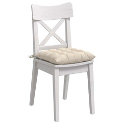 Coussins de siège 4 pcs Beige 40 x 40 x 6 cm Microfibre 552095552095