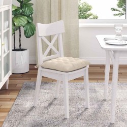 Coussins de siège 4 pcs Beige 40 x 40 x 6 cm Microfibre 552095552095