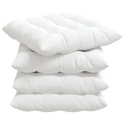 Coussins de siège 4 pcs Blanc 40 x 40 x 6 cm tissu 552096552096