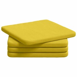 Coussins de siège 4 pcs Jaune clair 40 x 40 x 3 cm tissu 552098552098