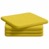Coussins de siège 4 pcs Jaune clair 40 x 40 x 3 cm tissu 552098552098