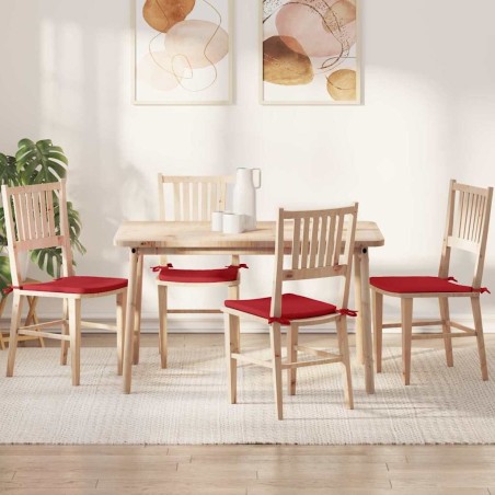 Coussins de siège 4 pcs Rouge 40 x 40 x 3 cm tissu 552101552101