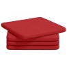 Coussins de siège 4 pcs Rouge 40 x 40 x 3 cm tissu 552101552101
