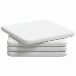 Coussins de siège 4 pcs Blanc 40 x 40 x 3 cm tissu 552102552102