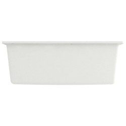 Évier de cuisine avec trou de trop-plein Blanc Granit 552112552112