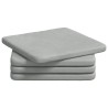 Coussins de siège 4 pcs Gris clair 40 x 40 x 3 cm Velours 552113552113