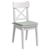 Coussins de siège 4 pcs Gris clair 40 x 40 x 3 cm Velours 552113552113