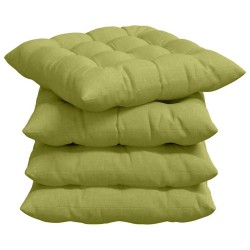 Coussins de siège 4 pcs Vert clair 40 x 40 x 6 cm tissu 552114552114