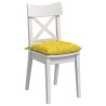 Coussins de siège 4 pcs Jaune clair 40 x 40 x 6 cm tissu 552115552115