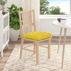 Coussins de siège 4 pcs Jaune clair 40 x 40 x 6 cm tissu 552115552115