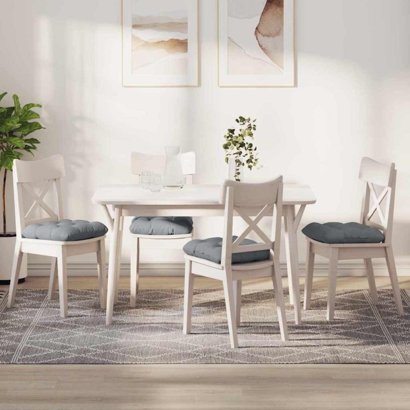 Coussins de siège 4 pcs Gris clair 45 x 45 x 12 cm tissu 552116552116