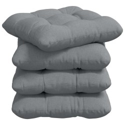 Coussins de siège 4 pcs Gris clair 45 x 45 x 12 cm tissu 552116552116