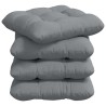 Coussins de siège 4 pcs Gris clair 45 x 45 x 12 cm tissu 552116552116