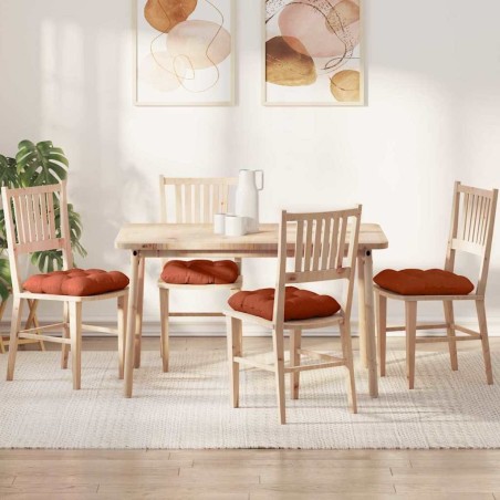 Coussins de siège 4 pcs Rouge orange 40 x 40 cm 552117552117