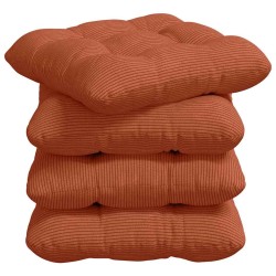 Coussins de siège 4 pcs Rouge orange 40 x 40 cm 552117552117