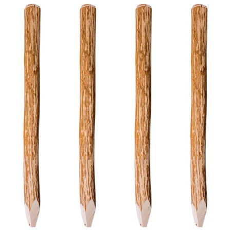 Poteaux pointus de clôture 4 pcs Bois de noisetier 120 cm 552118552118