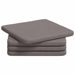 Coussins de siège 4 pcs Taupe 40 x 40 x 3 cm tissu 552121552121