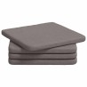 Coussins de siège 4 pcs Taupe 40 x 40 x 3 cm tissu 552121552121