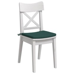Coussins de siège 4 pcs Vert foncé 40 x 40 x 3 cm tissu 552124552124