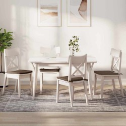 Coussins de siège 4 pcs Marron 40 x 40 x 3 cm tissu 552125552125