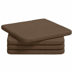 Coussins de siège 4 pcs Marron 40 x 40 x 3 cm tissu 552125552125