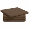 Coussins de siège 4 pcs Marron 40 x 40 x 3 cm tissu 552125552125