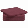 Coussins de siège 4 pcs Bordeaux 40 x 40 x 3 cm tissu 552126552126