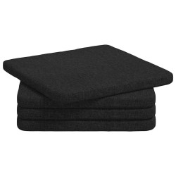 Coussins de siège 4 pcs Noir 40 x 40 x 3 cm tissu 552127552127