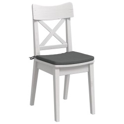 Coussins de siège 4 pcs Gris foncé 40 x 40 x 3 cm tissu 552128552128