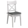 Coussins de siège 4 pcs Gris foncé 40 x 40 x 3 cm tissu 552128552128