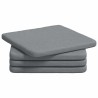 Coussins de siège 4 pcs Gris clair 40 x 40 x 3 cm tissu 552129552129