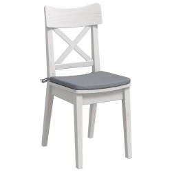 Coussins de siège 4 pcs Gris clair 40 x 40 x 3 cm tissu 552129552129