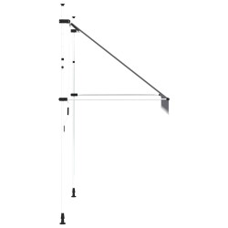 Auvent rétractable manuel 200 cm Rayures bleues et blanches 552131552131