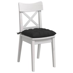 Coussins de siège 4 pcs Noir 40 x 40 x 6 cm Microfibre 552134552134