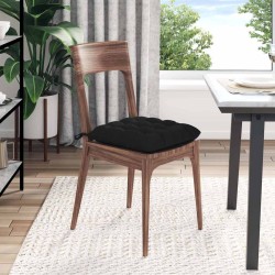 Coussins de siège 4 pcs Noir 40 x 40 x 6 cm Microfibre 552134552134
