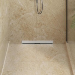 Drain de Douche Monté au Mur Argenté 60 cm Acier Inox 304 552136552136