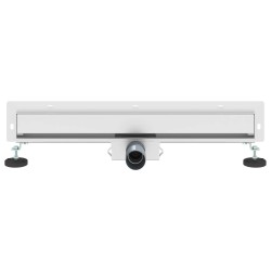 Drain de Douche Monté au Mur Argenté 60 cm Acier Inox 304 552136552136