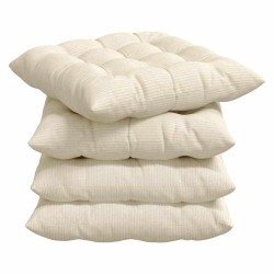Coussins de siège 4 pcs Crème 40 x 40 x 6 cm 552139552139