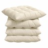 Coussins de siège 4 pcs Crème 40 x 40 x 6 cm 552139552139