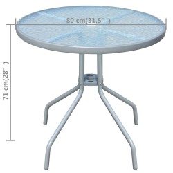 Table de bistro Gris 80x71 cm Acier 552144552144