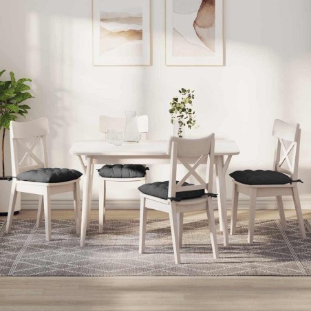 Coussins de siège 4 pcs Gris foncé 40 x 40 x 6 cm 552145552145