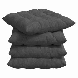 Coussins de siège 4 pcs Gris foncé 40 x 40 x 6 cm 552145552145
