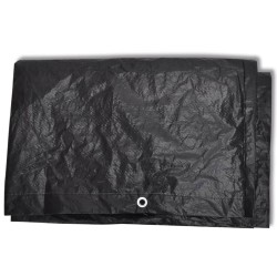 Housses de salon de jardin 2 pcs Rotin 10 œillets 240 x 140 cm 552146552146