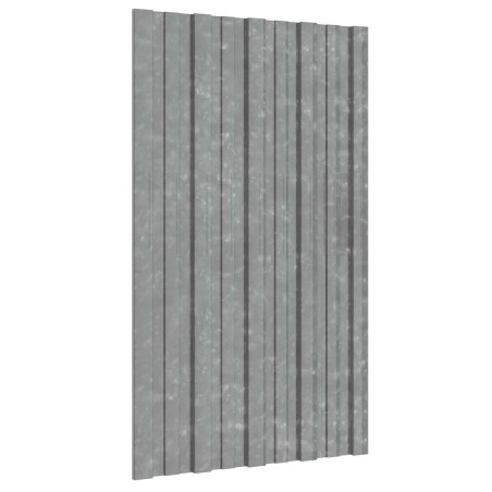 Panneau de toiture 12 pcs Argenté 80 x 45 cm Acier galvanisé 552147552147