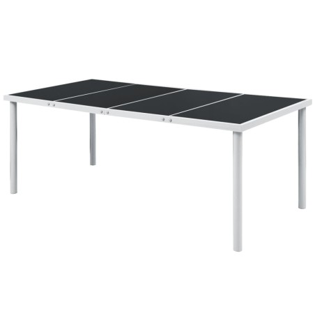 Table de jardin 190x90x74 cm Noir Acier 552148552148