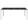Table de jardin 190x90x74 cm Noir Acier 552148552148