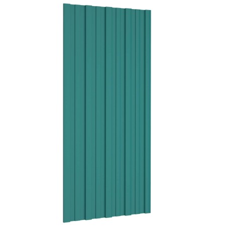 Panneau de toiture 36 pcs Vert 100 x 45 cm Acier galvanisé 552149552149